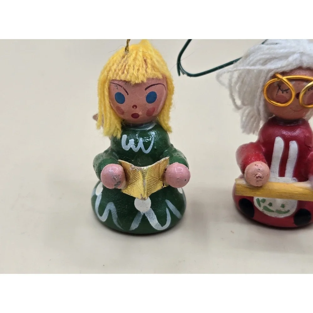 Vintage Sevi Italy Wooden Ornament Cake Topper Number 1 & 2 Others LOT Christmas